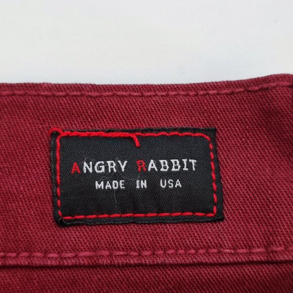 Angry Rabbit jeans women's size 29 burgundy mid-rise - Picture 5 of 12